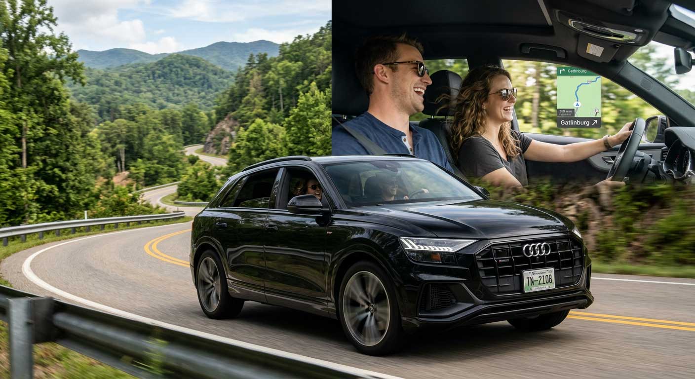 Elite Euro luxury SUVs at Fast Track Automotive Bristol TN — Audi Q8, Mercedes GLS450, Jaguar F-PACE July 2026